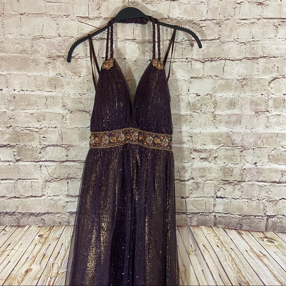 Bari Jay Dresses & Skirts - Shimmer by Bari Jay sparks halter prom homecoming dress size 2